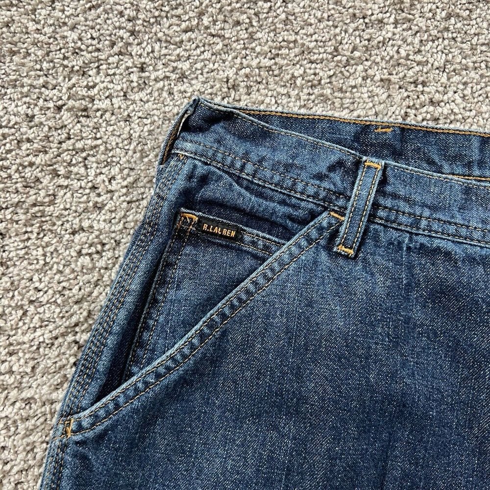 Vintage Polo Ralph Lauren Jeans Mens 38x34 Denim 90s Streetwear Baggy Skater Y2K - Picture 9 of 16